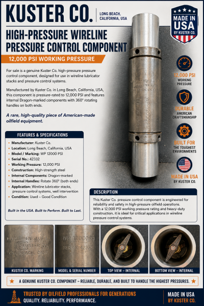 High Pressure Wireline Pressure Control Component
